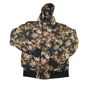 Scotch Soda Bomber Jacket Xl Mens Hooded Slim Fit Floral AOP Streetwear Pockets